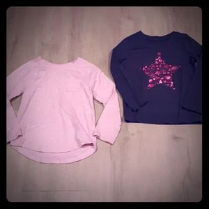 Two Cat & Jack Long-Sleeved Shirts Size 5T